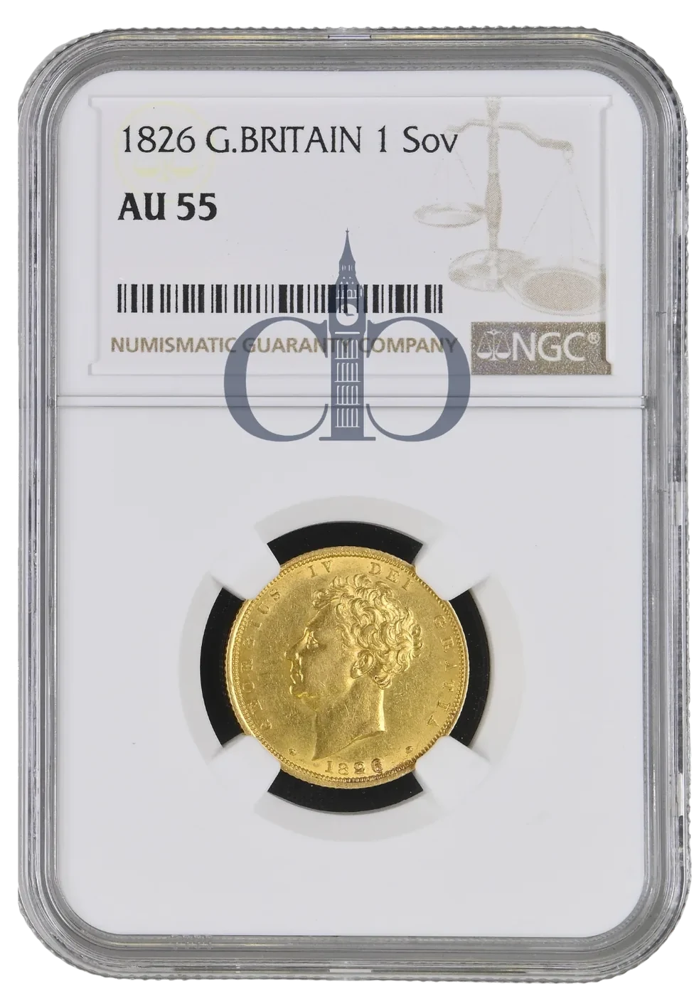 1826 Full Sovereign reverse