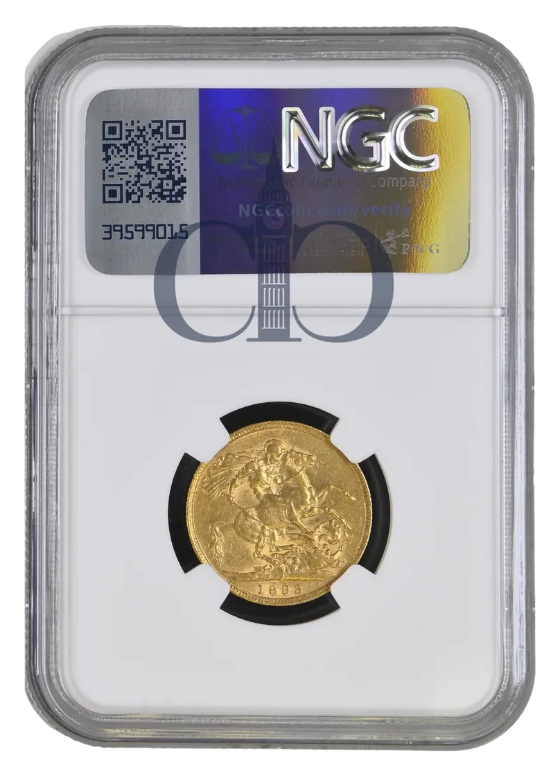 1893 Queen Victoria Veiled Head Sovereign obverse Queen Victoria Veiled Head Portrait by Sir Thomas Brock RA