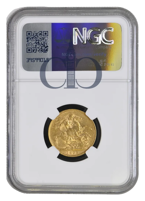 1893 Queen Victoria Veiled Head Sovereign obverse Queen Victoria Veiled Head Portrait by Sir Thomas Brock RA