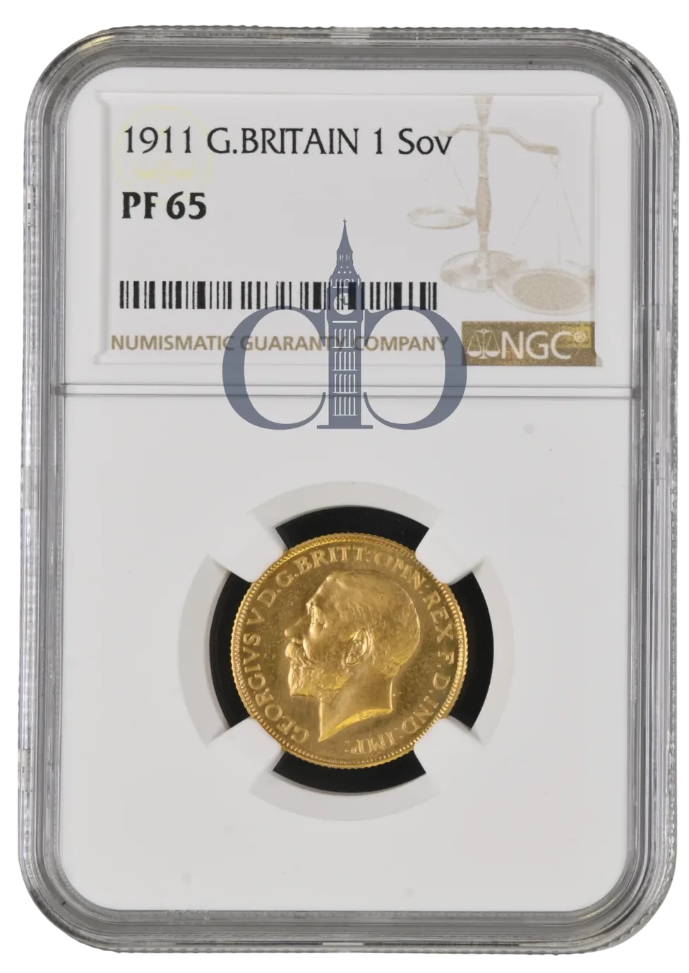 1911 Full Sovereign Proof reverse