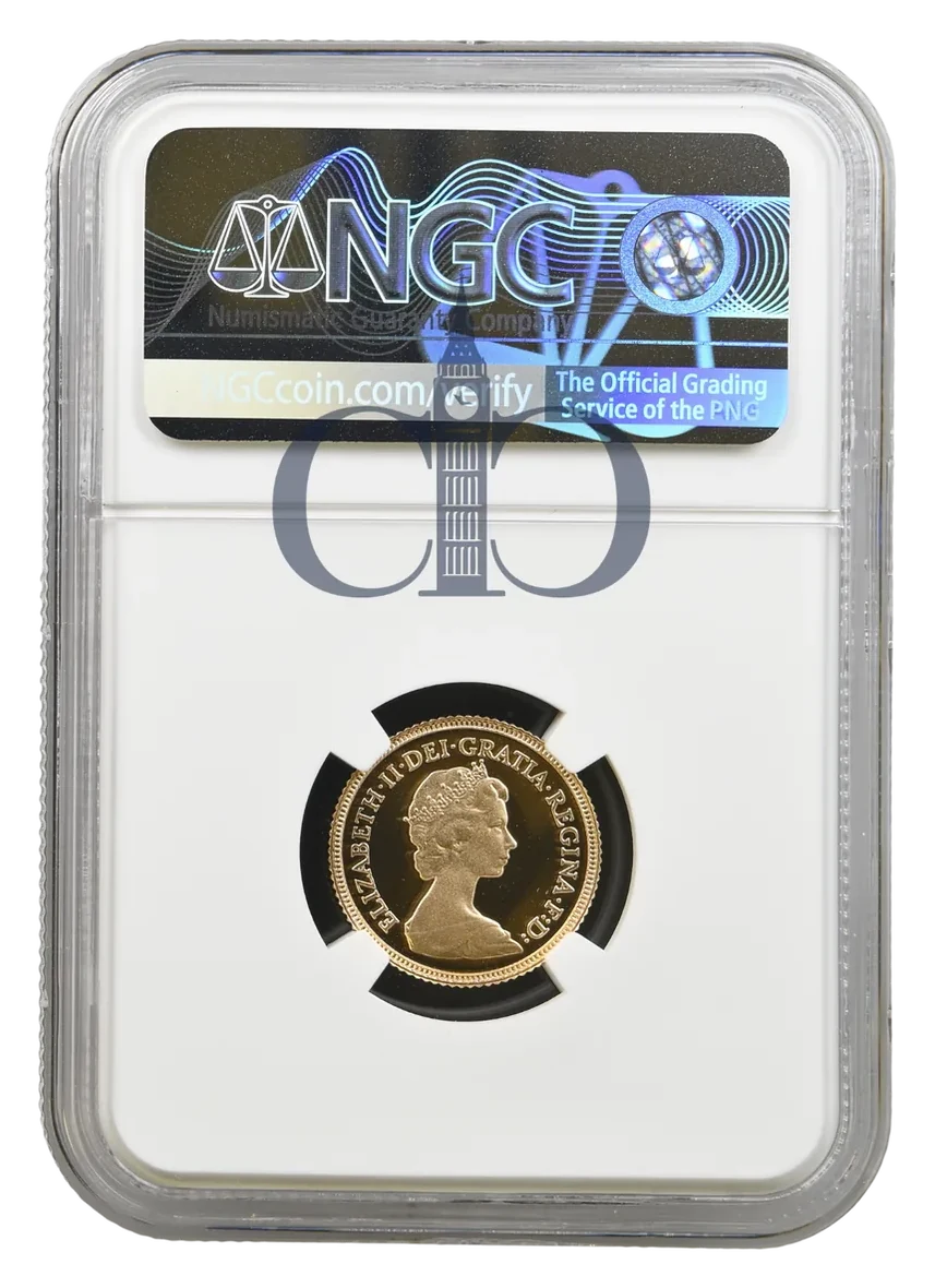 1980 Half Sovereign Proof obverse by Arnold Machin